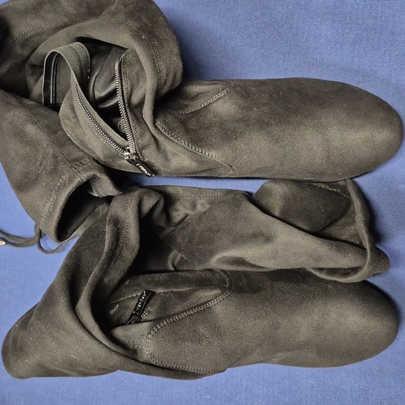 Vepose Women's Over The Knee High Boots Suede Thigh High Boot 3 Inch Chunky Heel - Picture 2 of 9